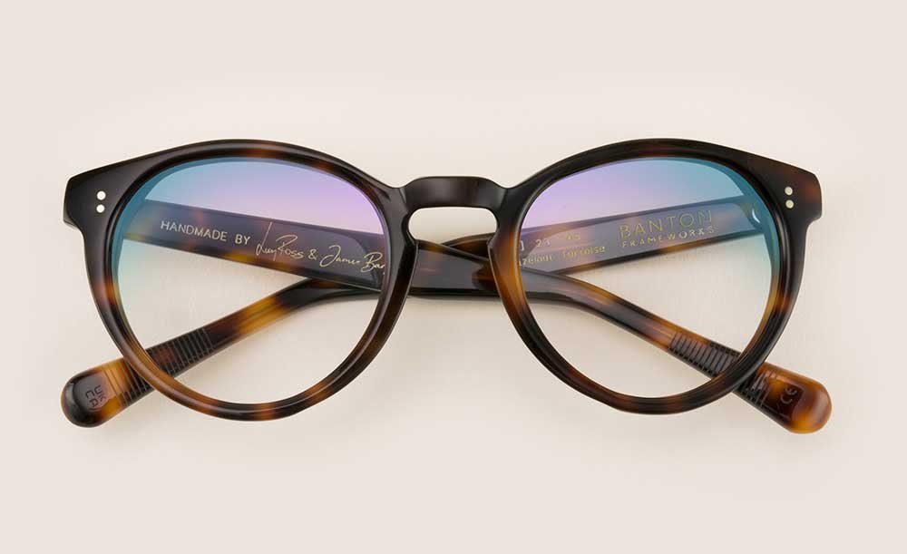 Round tortoiseshell acetate glasses frame
